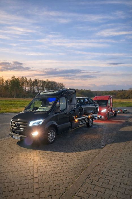 Wynajem Lawet Mercedes Sprinter | Najazdy do niskich aut | Przyczepy