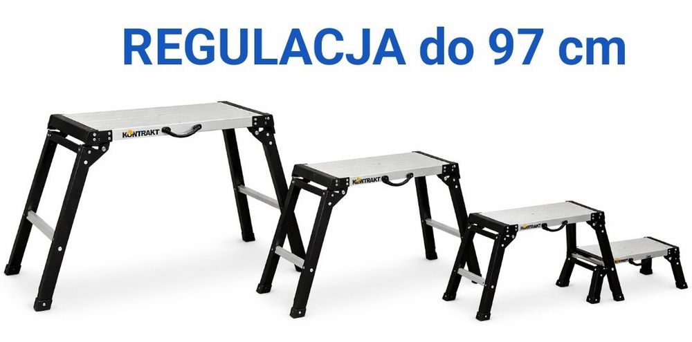 Podes roboczy aluminiowy  na schody 115x45 z regulacja wys
