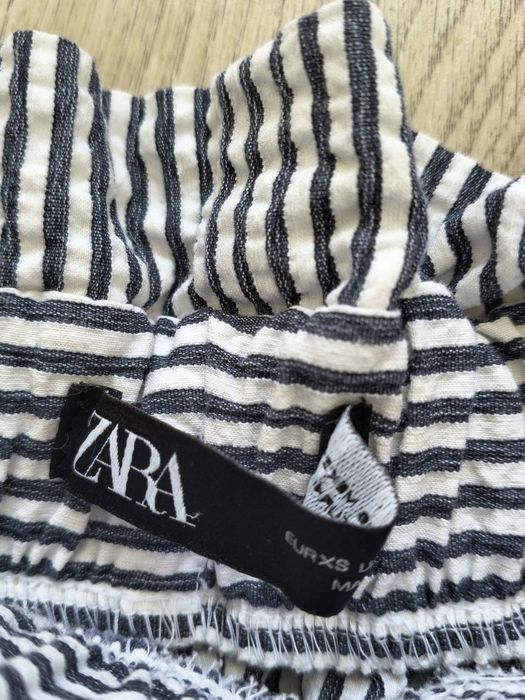 Szorty damskie w paski z wysokim stanem Zara XS 34