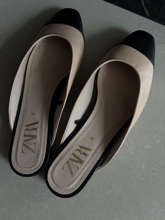 Балетки Zara шкіряні