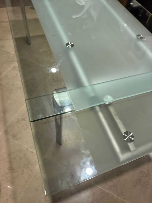 Mesa Jantar Vidro Temperado - Extensivel