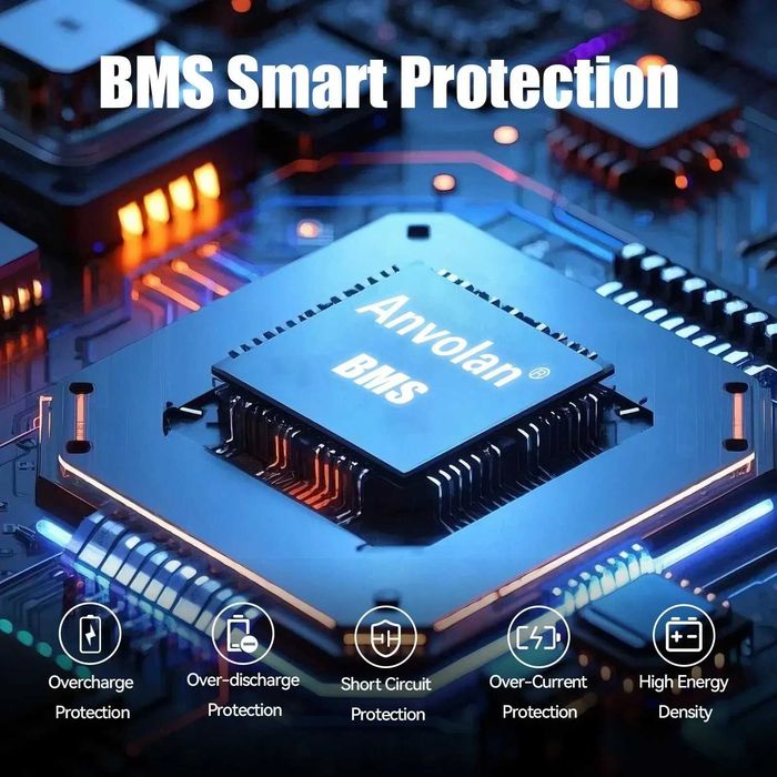 НАЯВНІСТЬ! Акумулятор для ДБЖ Anvolan LiFePO4 12,8V 100Ah (+ Гарантія)