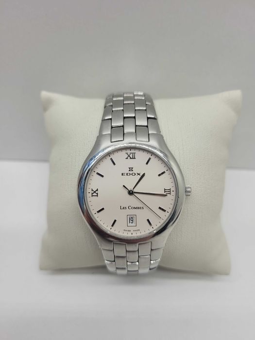 Edox Les Combes 61150 Kwarcowy Srebrna Tarcza 34mm