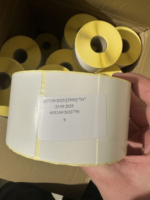 Etykieta termotransferowa 60x100 rolka 750szt