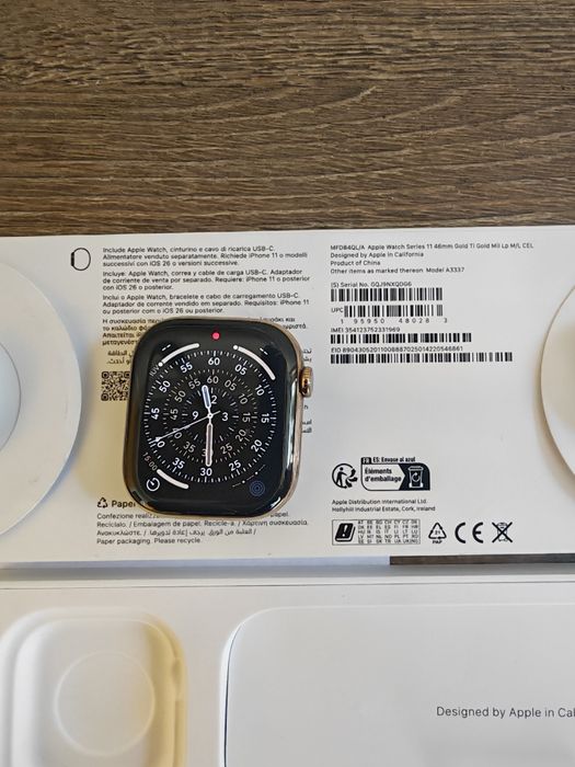 Apple Watch Serie 11 46MM Titanium Gold Cel+ GPS Semi-novo  C/Garantia Aceito Retomas