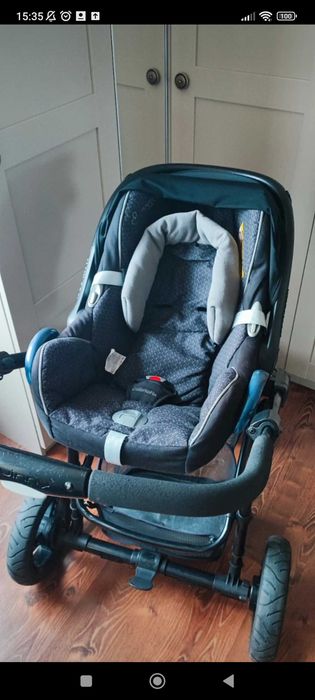 Wózek 3w1, pompowane koła, spacerówka