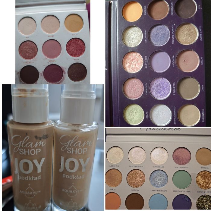 Kosmetyki glamshop,palety ,podkłady