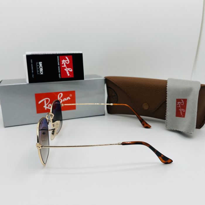 Солнцезащитные очки Ray Ban Frank 3857 Gold-mBlue Grade 51мм стекло