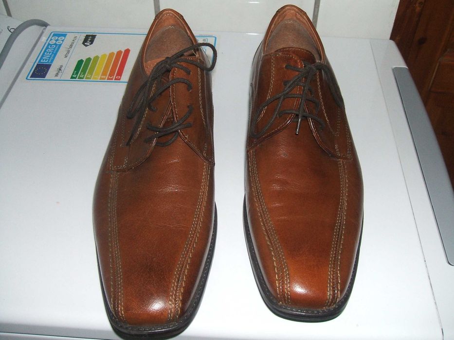 męskie buty półbuty pantofle lakierki skórzane 42