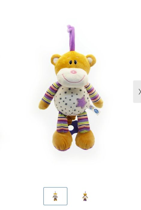 Підвіска м'яка Мавпочка з прорізувачем розтяжкою і мелодією