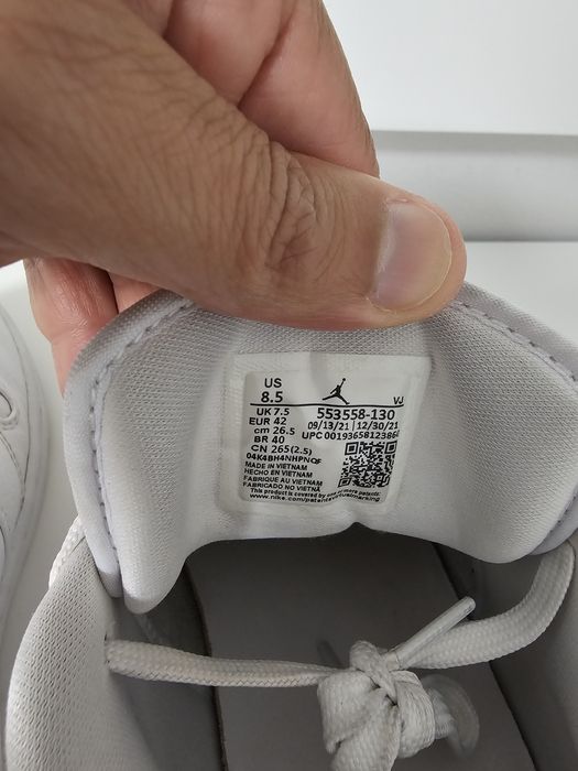 Nike air jordan "triple white" originais