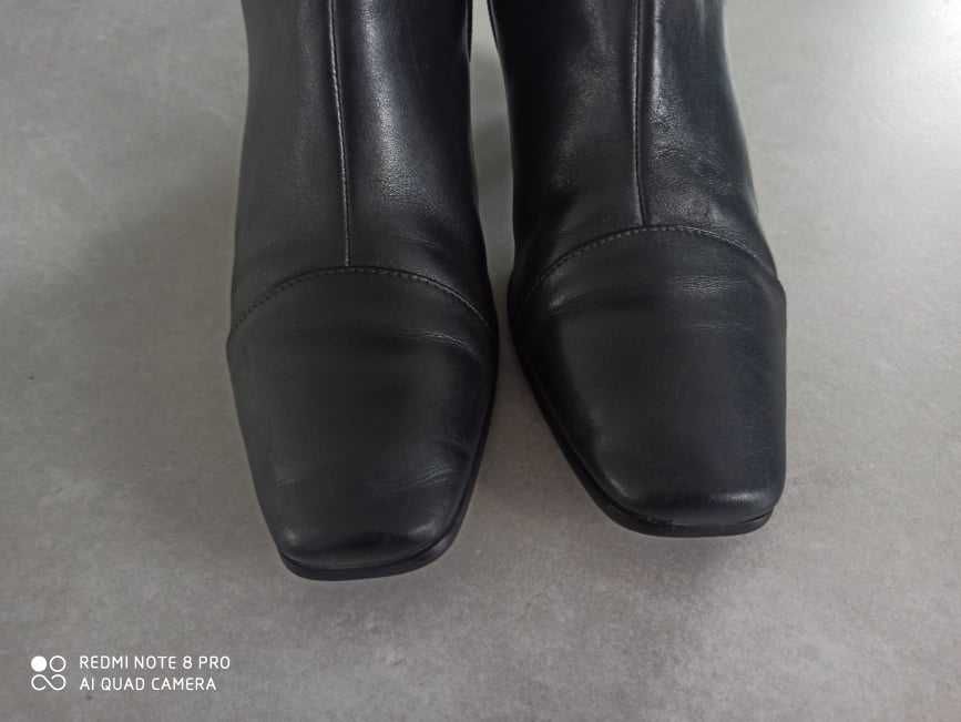 kozaki damskie czarne ECCO 40 obcas 6 cm