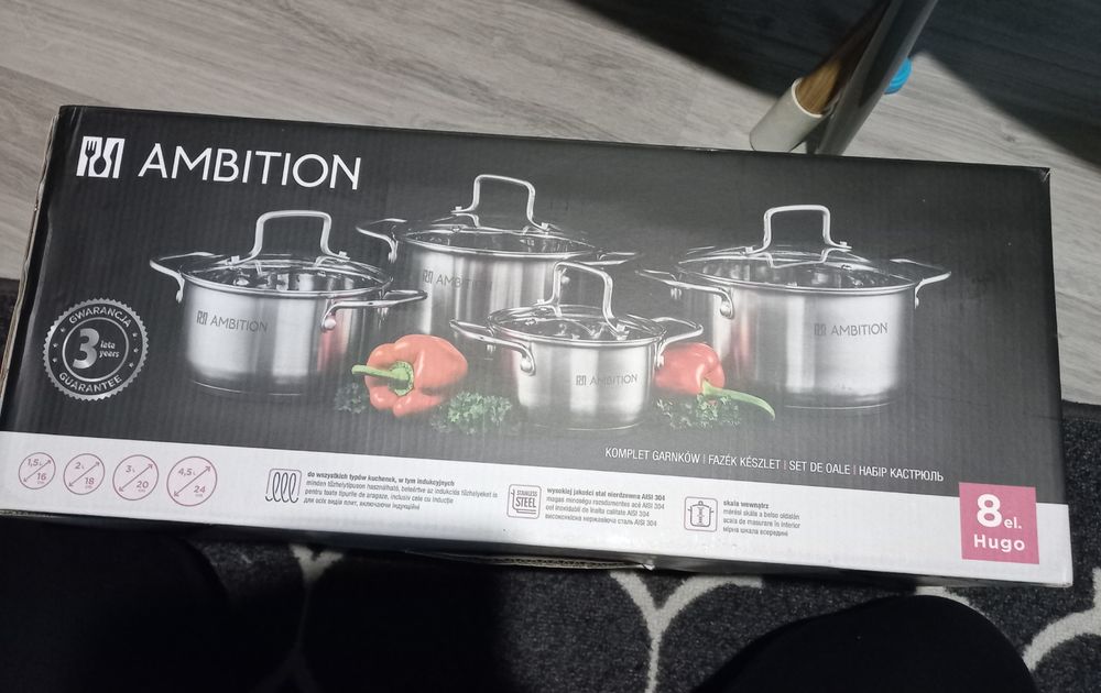 Nowe garnki Ambition 8 elementów