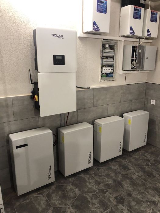 монтаж солнечных панелей СЕС инвертора аккумулятора Deye под ключ