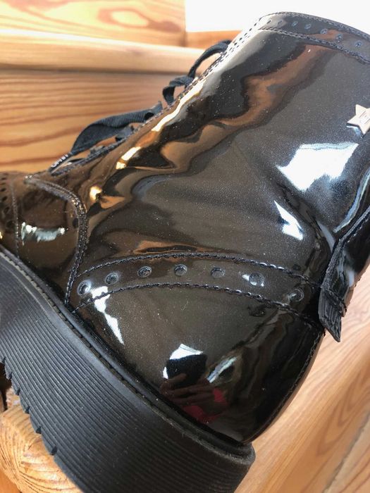 Botki, trapery włoskie LIUJO, lakierowana skóra, rozmiar 40