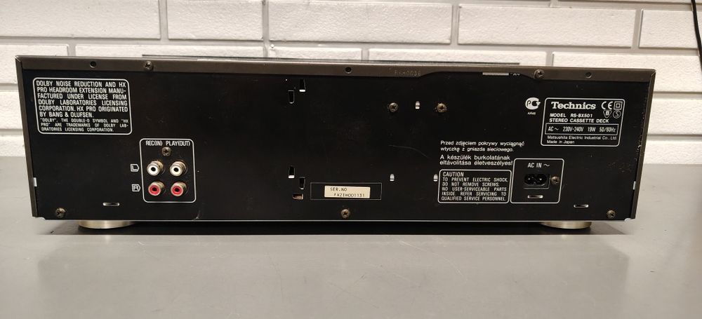 Magnetofon deck TECHNICS RS-BX501. Full automat
