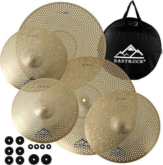 talerze perkusyjne EASTROCK 5 sztuk ciche Low Volume Cymbal Pack NOWE