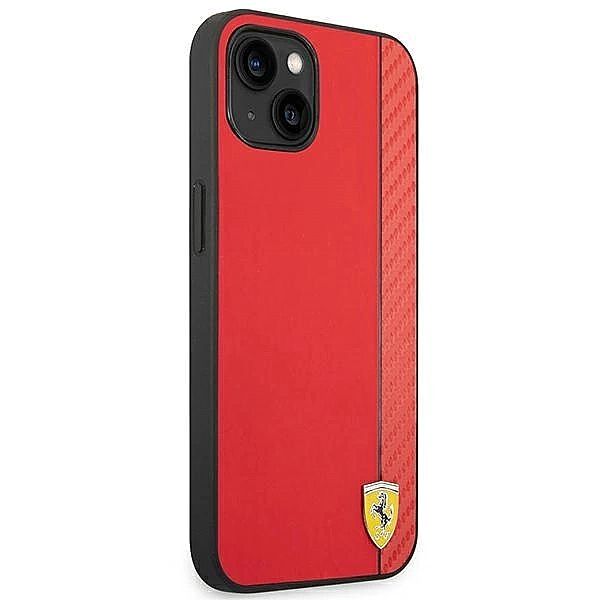 Etui Ferrari Carbon na iPhone 14 Plus - czerwone
