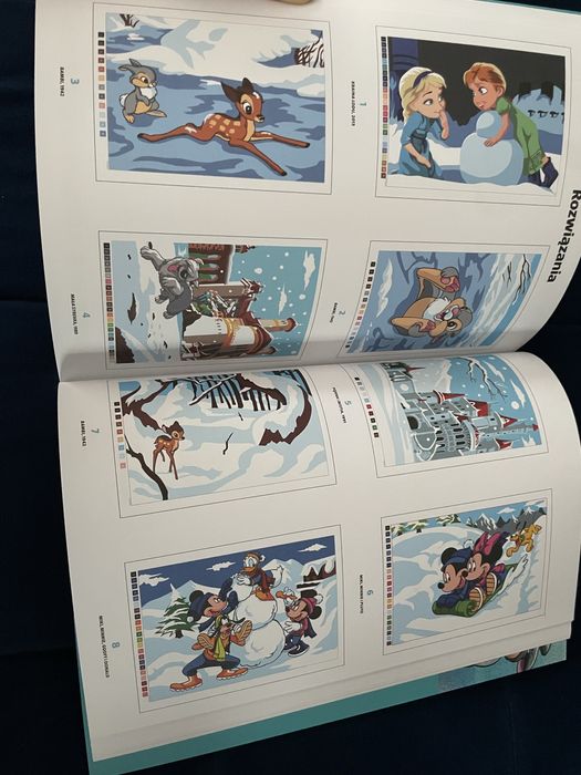 ZIMA Disney tom kolorowanek po numerach  Art Therapy