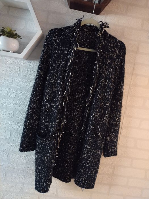 Elegancki Ciepły sweter -Narzutka Kardigan S