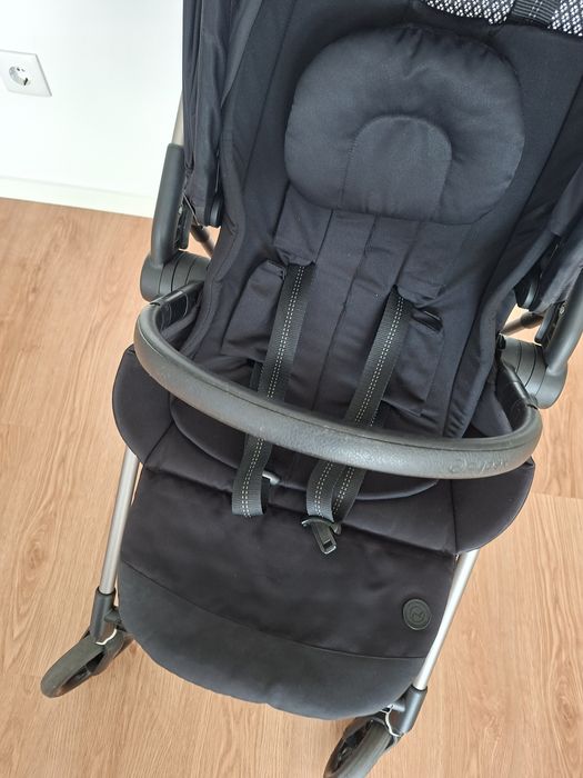 Carrinho Cybex Melio – Deep Black – Como Novo + Adaptadores