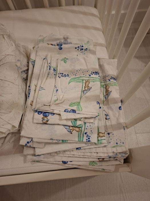 Lençóis, resguardos e edredão cama criança 60x120