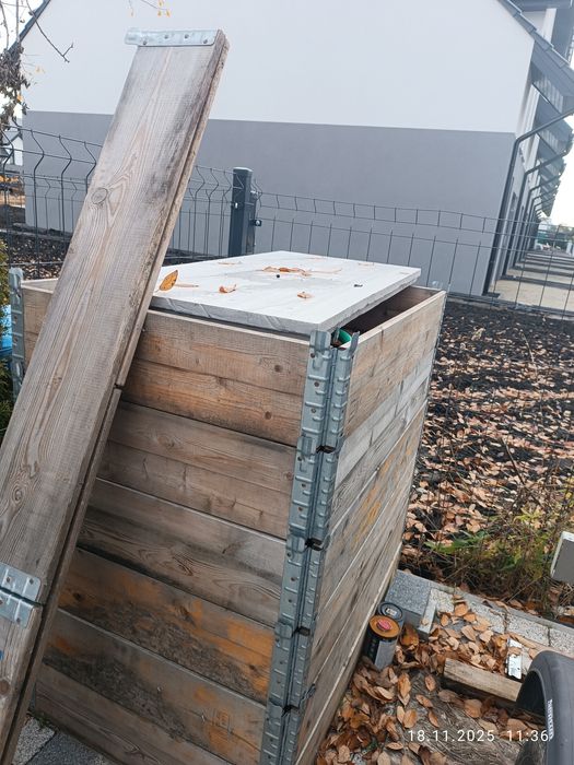 Grządka, obrzeże na warzywa, drewniana