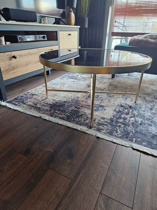 Stolik kawowy czarny szklany