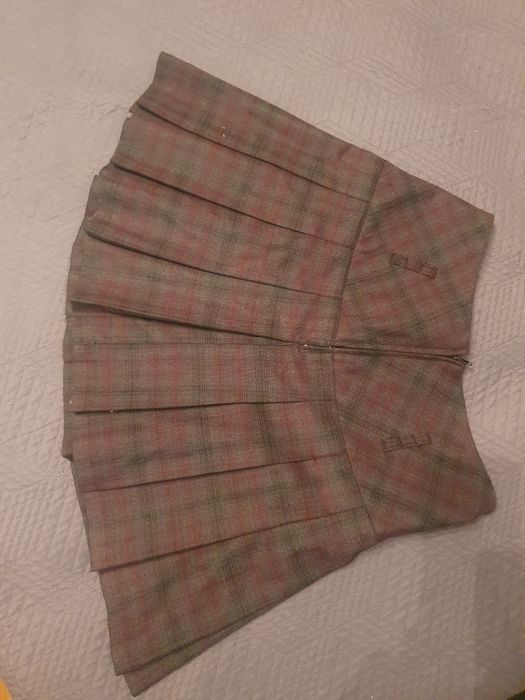 Spódnica plisowana mini w kratkę