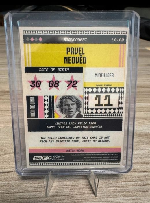Carta Nedved /250 Patch utilizado em jogo