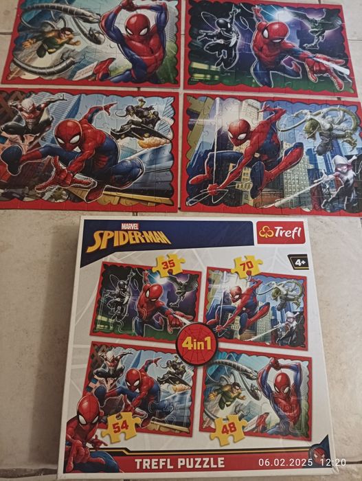 Пазл Trefl Спайдермен 4в1 35/48/54/70 шт.