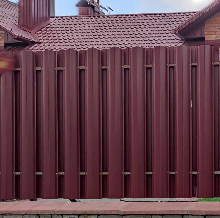 Штакетник Штахетник металевий Евроштакетник Двухсторонний