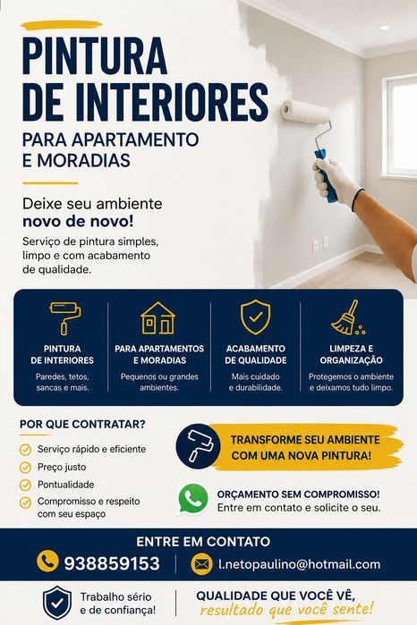 Pintura simples para apartamentos e moradias