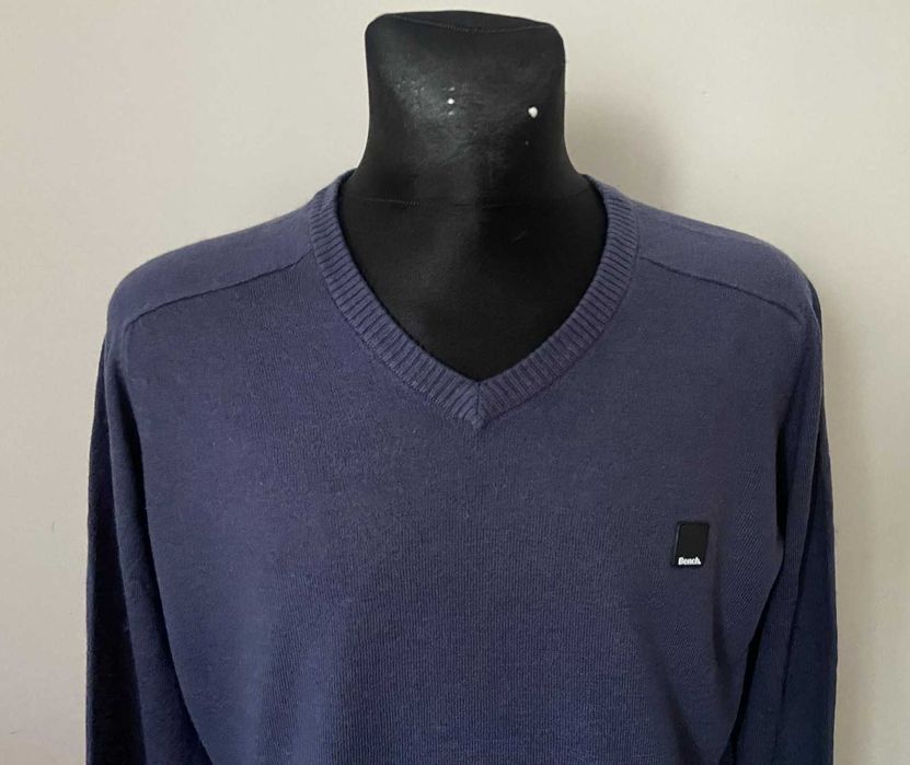 Bench męski sweter wełna kaszmir r. M
