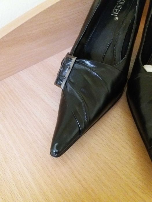 Туфлі жіночі, натуральна шкіра, чорні, класичні, р. 37-38