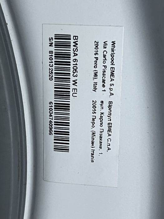 Indesit Innex BWSA 61051  РАЗБОР