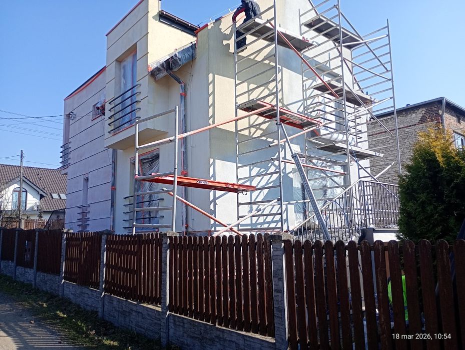 Mycie elewacji, malowanie elewacji,malowanie fasady ,papowanie dachow