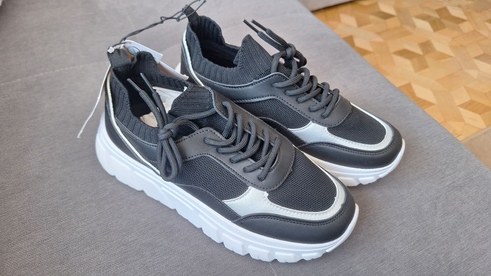 Nowe buty sneakersy czarne Cleve 40