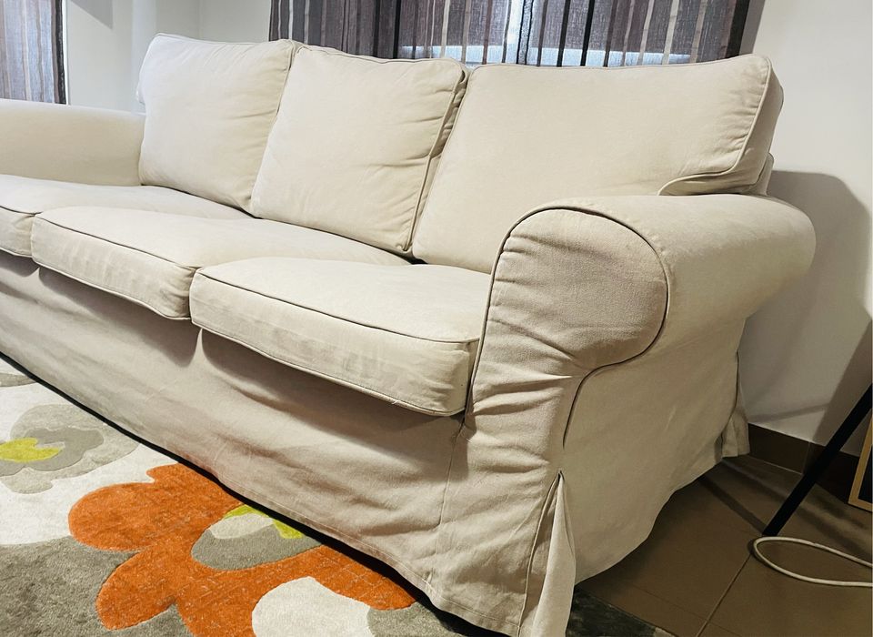 Sofá 3 lugares, Kilanda bege claro
