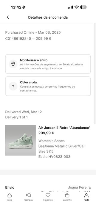 Air Jordan 4 “Seafoam” - 37,5