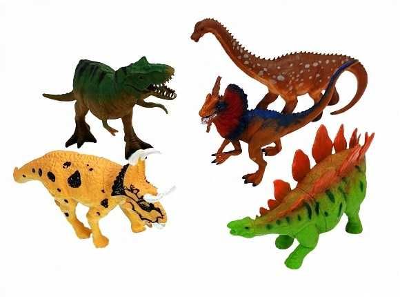Zestaw Figurek Dinozaury – 5 sztuk | Gumowe Figurki Zabawka Dla Dzieci