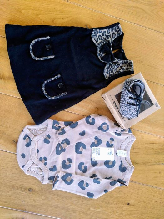 Modna panterka - Zestaw niemowlęcy r.74