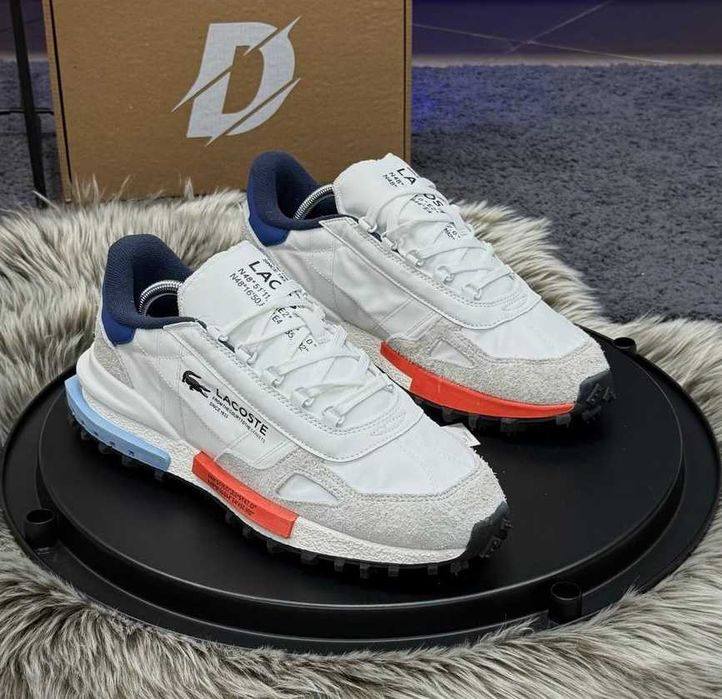 Кроссовки мужские Лакост белые демисезонные Lacoste