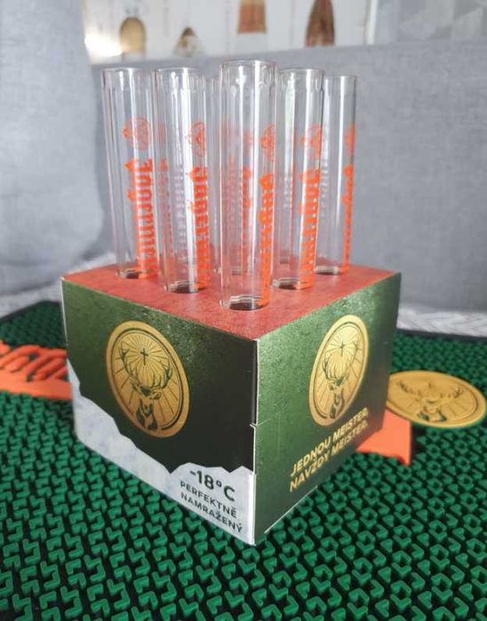 Jagermeister Kieliszki Fiolki Próbówki + Nalewak