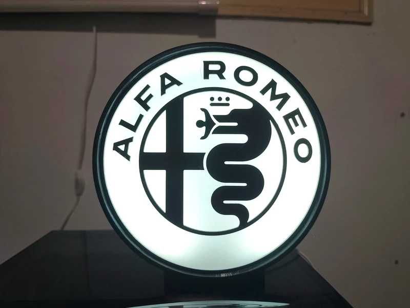Lightbox Luminaria decorativa Alfa Romeo v2