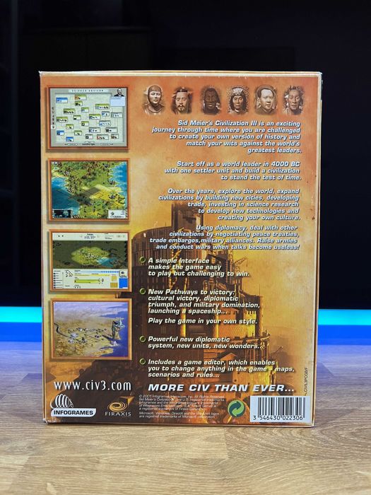 Civilization III 3 (PC EN 2001) BIG BOX angielskie premierowe wydanie