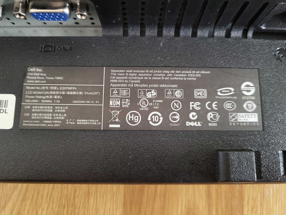 Монітор Dell E207WFPc 21"