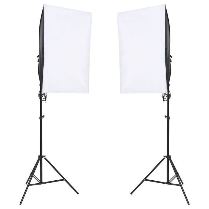 Vidaxl Fotograficzny Zestaw Studyjny Z Lampami I Tłem