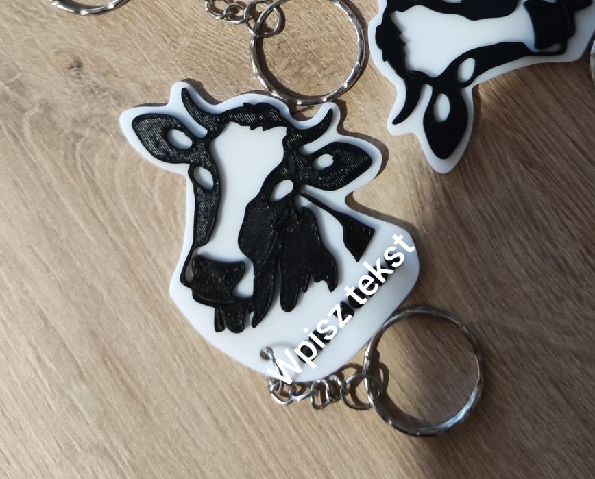 Personalizowane breloki, brelok, traktor, krowa, rolnictwo