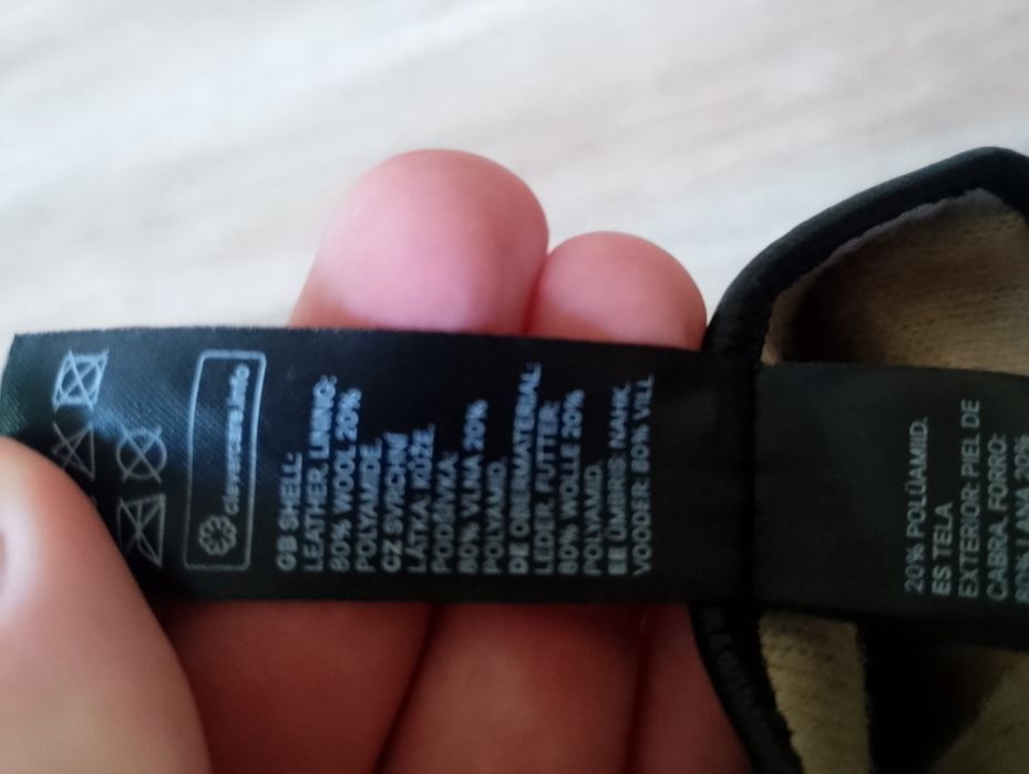 H&M р.S-M кожаные перчатки мужские